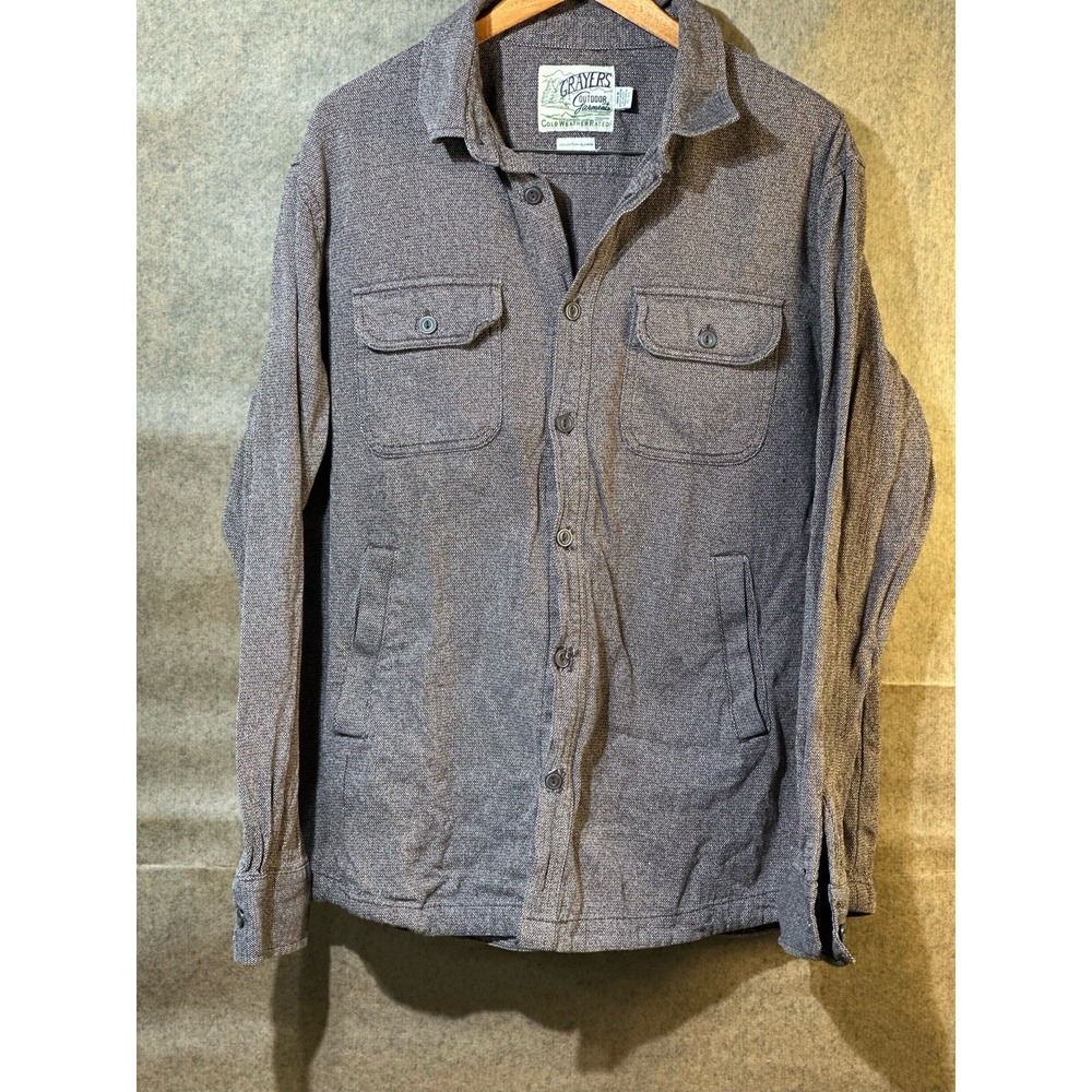 Grayers Outdoor Garments Shirt Mens  XL Brown Thick Flannel Work Outdoors Grunge